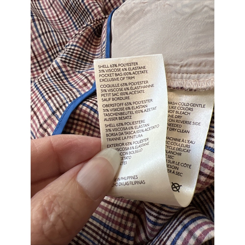 Maeve Anthropologie The Avery Pleated Plaid Wide Leg Pants Sz 8 Preppy Academia - Picture 7 of 10